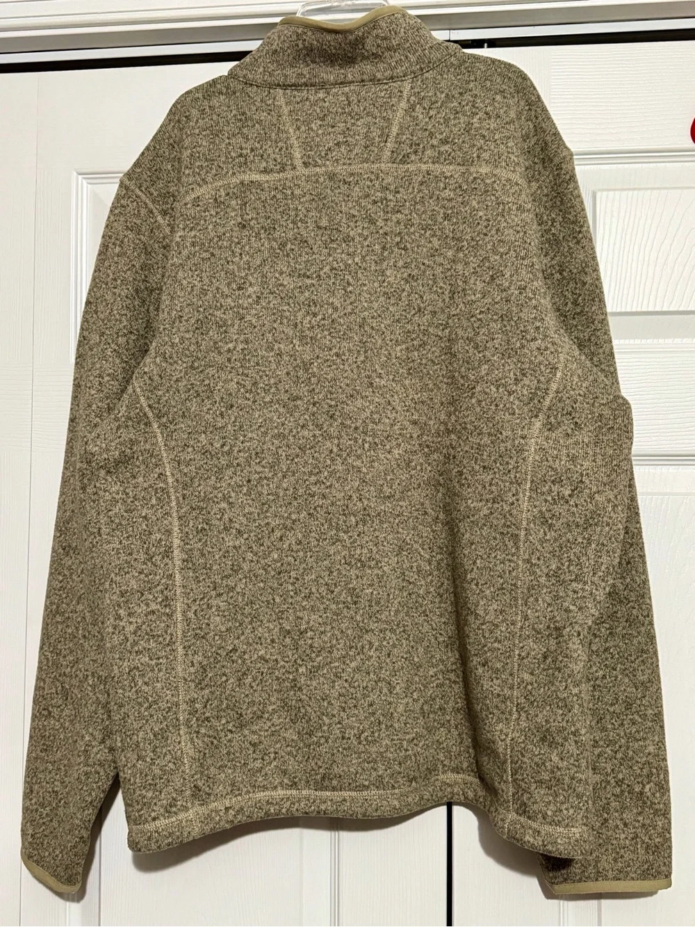 The North Face Men’s Half Zip Tan Heather Fleece Pullover Sweater Sz Large
